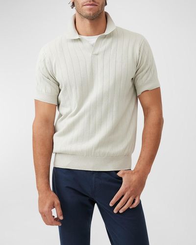 Rodd & Gunn Freys Crescent Knit Polo Shirt - Gray