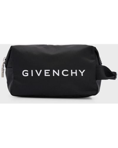 Givenchy 4G-Zip Nylon Logo Toiletry Pouch - Black
