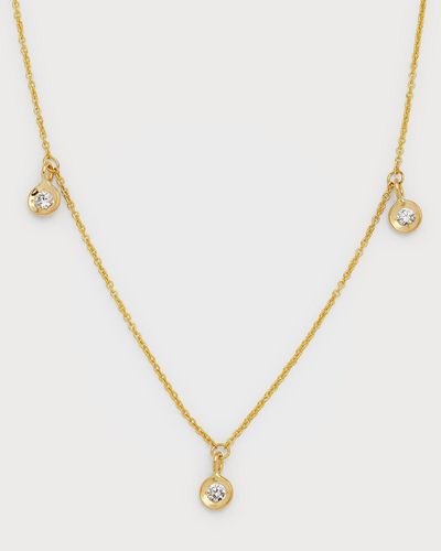 Roberto Coin 18K 3-Diamond Dangle Necklace - Natural