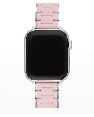 Michele Silicone Wrapped Stainless Steel Apple Watch Bracelet - Black