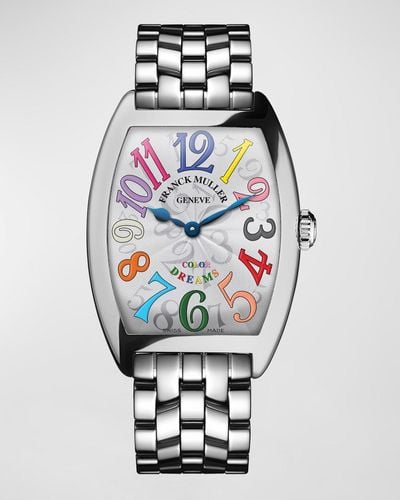 Franck Muller Cintree Curvex Bracelet Watch With Multicolor Hour Markers - Metallic