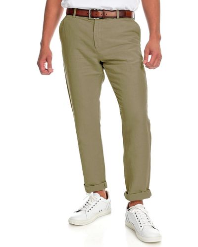 Fisher + Baker Highland Linen-blend Pants - Green