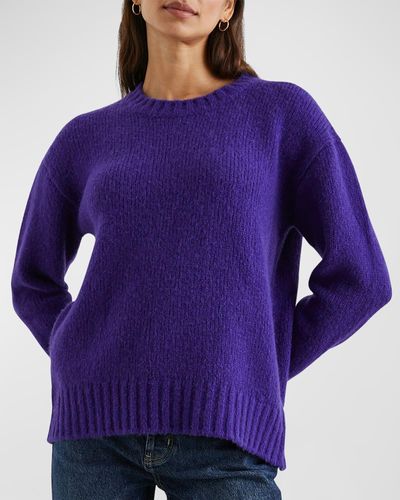 Rails Olivia Crewneck Wool Sweater - Purple