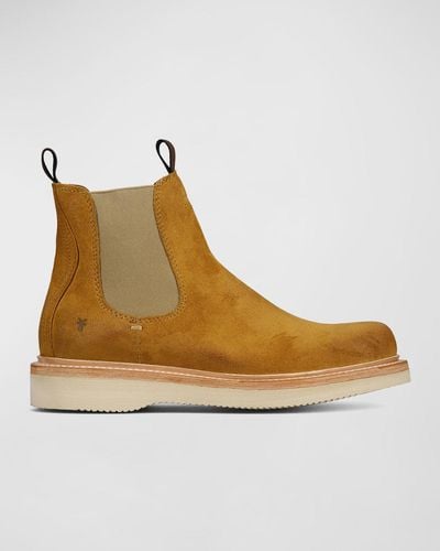 Frye Hudson Suede Chelsea Boots - Natural