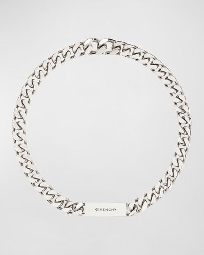 Givenchy Id Logo Chain Necklace - Metallic
