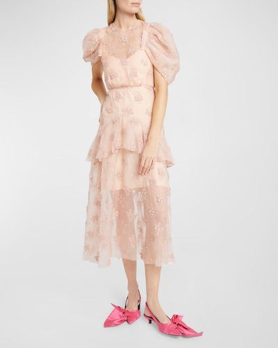 Threads & Motifs Pret Formal Net Peplum Dress 8063.1 main image 0