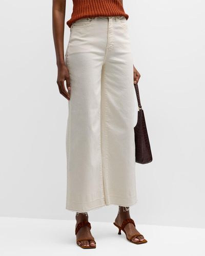 10 Crosby Derek Lam Isla High Rise Wide Cropped Jeans - Natural