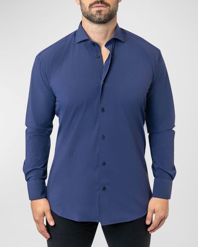 Maceoo Einstein Stretch Core Sport Shirt - Blue