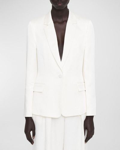JOSEPH Joaquim Textured Single-Button Jacket - White