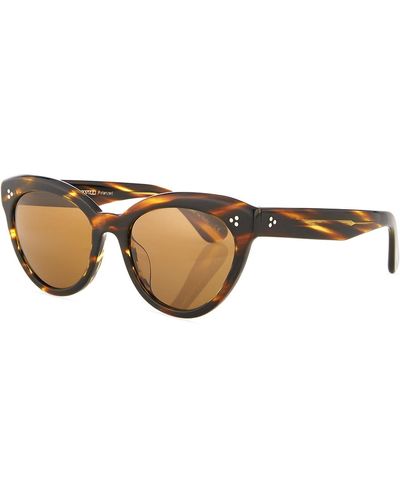 Oliver Peoples Roella Cellulose Acetate Cat-Eye Sunglasses - Natural