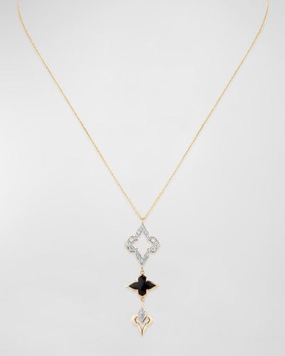 Farah Khan Atelier 18k Yellow Gold Piano Black Classic Necklace, 16-18"l - White