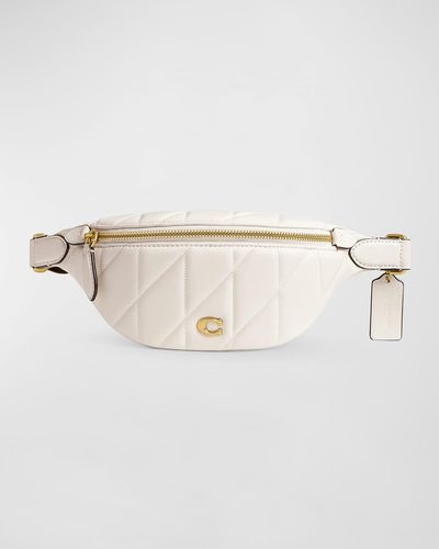 COACH Pillow Quilted Leather Belt Bag - Natural