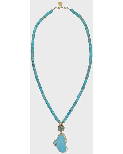 Devon Leigh Jasper & Pendant Necklace - Blue