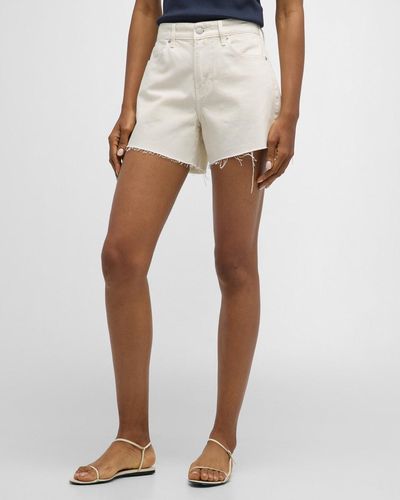 Veronica Beard Ellis Mid-Rise Denim Shorts - White