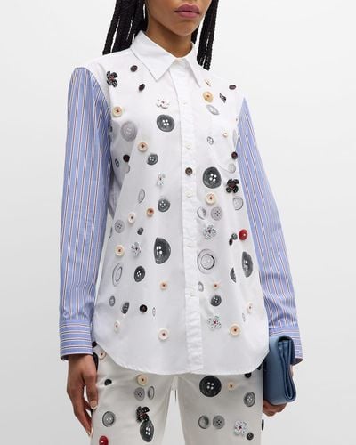 Libertine Existential Buttons Classic Shirt - White
