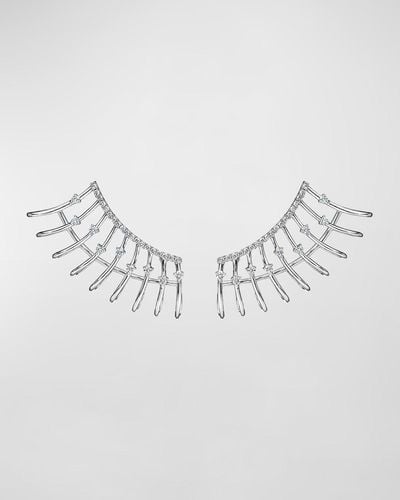 Hueb 18K Luminus Wing Earrings With Vs-Gh Diamonds - Metallic