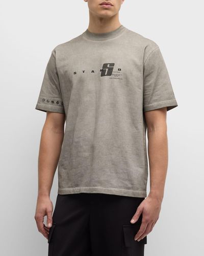 Stampd Oil-Washed Transit Relaxed T-Shirt - Gray