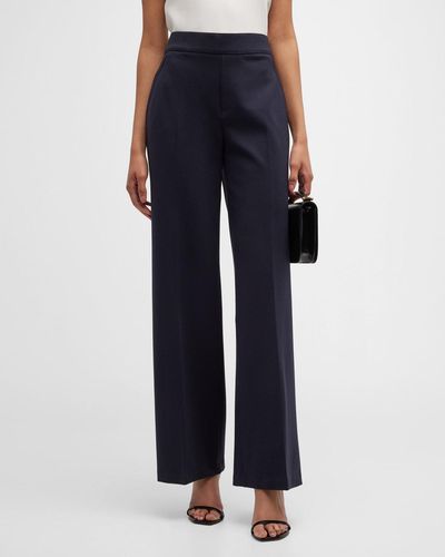 Spanx The Perfect Wide-Leg Stretch Pants - Blue