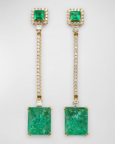 Goshwara G-One 18K & Diamond Earrings - Green