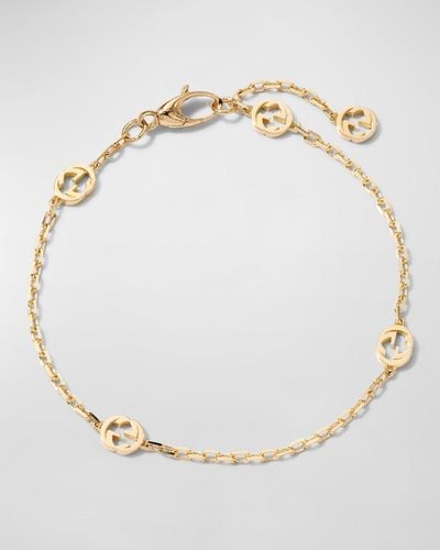 Gucci Interlocking G 18K Chain Bracelet - Natural