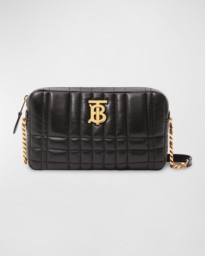 Burberry Lola Small Quilted Camera Crossbody Bag - Black