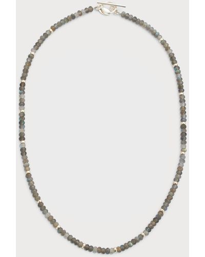 Jan Leslie Labradorite Beaded Necklace - White