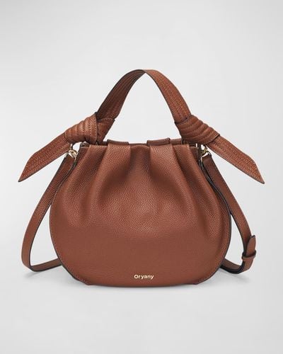 orYANY Selena Leather Bucket Bag - Brown