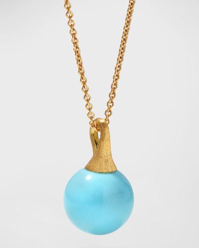 Marco Bicego 18k Africa Turquoise Pendant Necklace - Blue