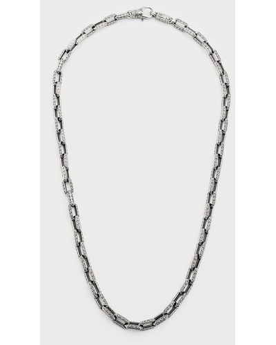 Konstantino Sterling Rectangle Link Chain Necklace - Blue