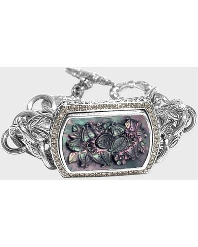 Stephen Dweck Mother-of-pearl And Brown Diamond Bracelet - Gray