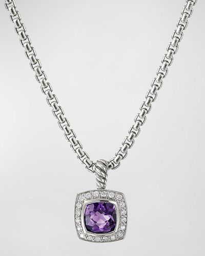 David Yurman Petite Albion Necklace With Gemstone And Diamonds - Metallic