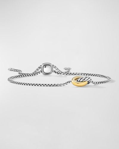 David Yurman Petite Cable Linked Hoop Bracelet - Metallic