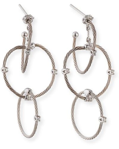Paul Morelli 18K Diamond Link Earrings, 41Mm - White