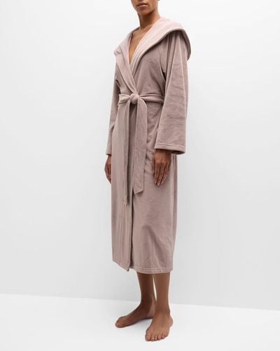 Barefoot Dreams Luxechic Hooded Wrap Robe - Pink