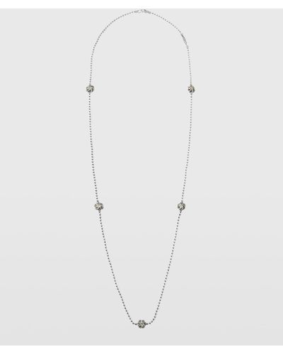 Lagos Love Knot Two-Tone 9Mm Station Necklace - White