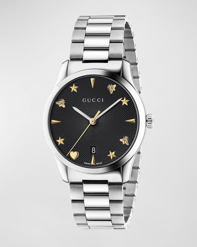Gucci 38Mm Stainless Steel Watch - Gray