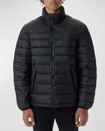 The Very Warm Packable Funnel-Neck Puffer Jacket - Black