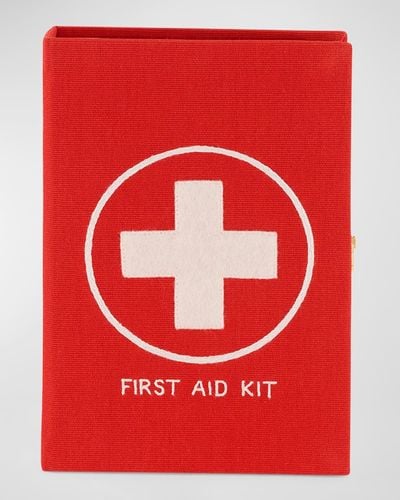 Olympia Le-Tan First Aid Kit Book Clutch Bag - Red