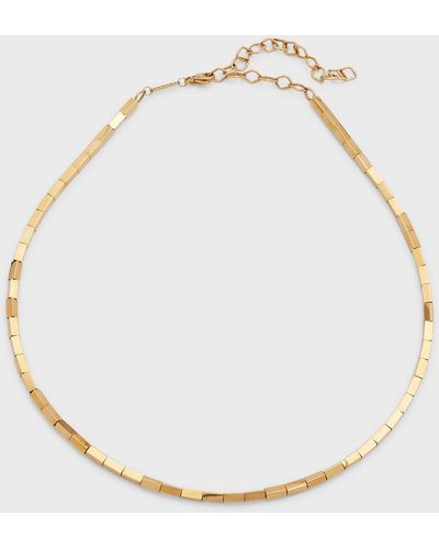 Azlee 18k Small Gold Bar Necklace - Natural