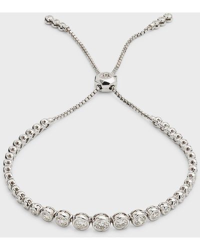 Cassidy Diamonds 18k Adjustable Diamond Bezel Bracelet - Natural