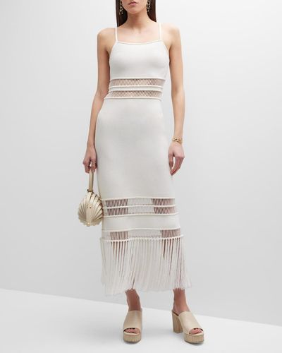 Cult Gaia Kiki Knit Midi Dress - White