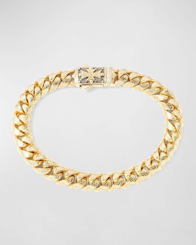Konstantino 18k Gold Filigree Chain Bracelet W/ Diamonds - Metallic