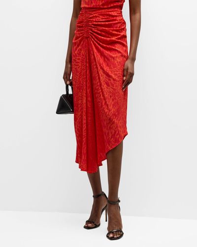A.L.C. Adeline Skirt In Flamme - Red