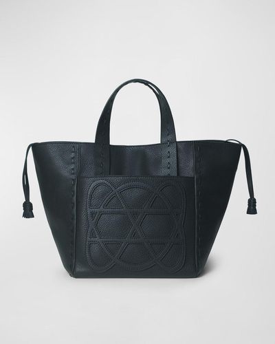 Callista Cleo Grained Leather Top-Handle Bag - Black