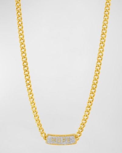 Freida Rothman Hope Chain Link Necklace - Metallic