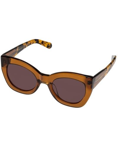 Karen Walker Northern Lights Chunky Cat-Eye Sunglasses - Brown