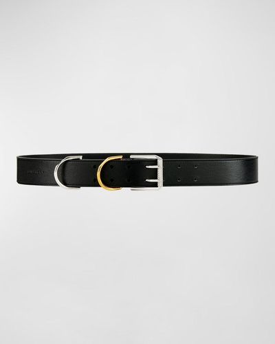 Givenchy Voyou Leather Belt - Black