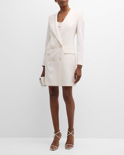Kobi Halperin Ivy Double-Breasted Twill Mini Dress - White