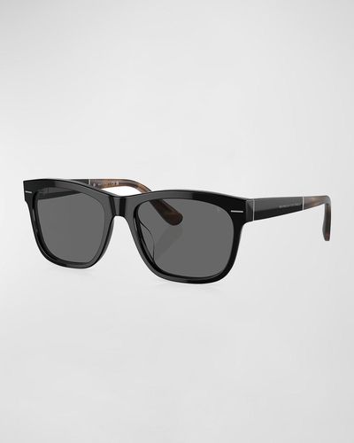 Brunello Cucinelli Acetate Square Sunglasses - Black
