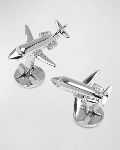 Cufflinks Inc. Sterling Private Jet Cufflinks - Metallic